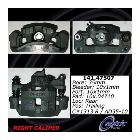 Centric Semi-Loaded Brake Caliper, Parts, 141.47507 141.47507